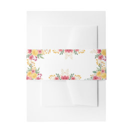 Elegante Blumendusche mit zwei Namen - Einladung Einladungsbanderole