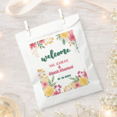 Elegante Blumendusche mit zwei Namen - Einladung Geschenktütchen (Ausgeschnitten)