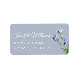 elegante Blumendusche Rücksendeadresse Adressaufkleber