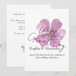 Elegante Blumenelemente für Hochzeitseinladungen Einladung