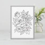 Elegante Blumenfarbe Ihre eigene Grußkarte Dankeskarte (Stehend Vorderseite)