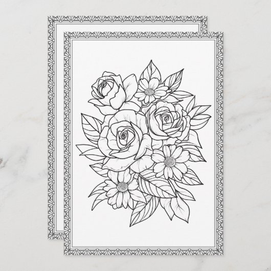 Elegante Blumenfarbe Ihre eigene Grußkarte Dankeskarte (Vorne/Hinten)