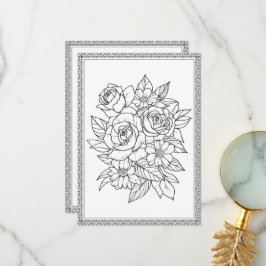 Elegante Blumenfarbe Ihre eigene Grußkarte Dankeskarte