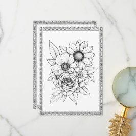 Elegante Blumenfarbe Ihre eigene Grußkarte Dankeskarte