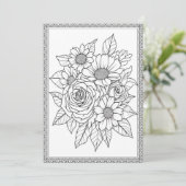 Elegante Blumenfarbe Ihre eigene Grußkarte Dankeskarte (Stehend Vorderseite)