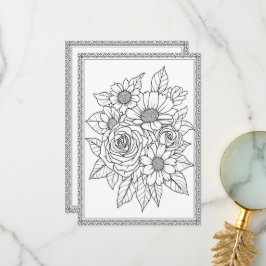 Elegante Blumenfarbe Ihre eigene Grußkarte Dankeskarte