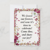 Elegante Blumenfeier Einladung (Rückseite)