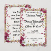 Elegante Blumenfeier Einladung (Vorne/Hinten)