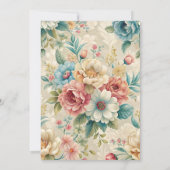 Elegante Blumenfeier zum 40. Geburtstag Einladung (Rückseite)