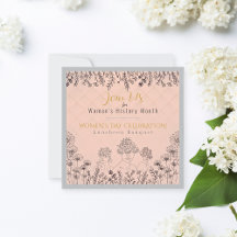 Elegante Blumenfrauen Tag Geschichte Feier Rosa