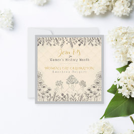 Elegante Blumenfrauenfeier Einladung