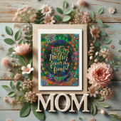 Elegante Blumenfreunde Zitat Grün Karte