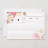 Elegante Blumengarten Brautparty Rezept Karten (Vorderseite)