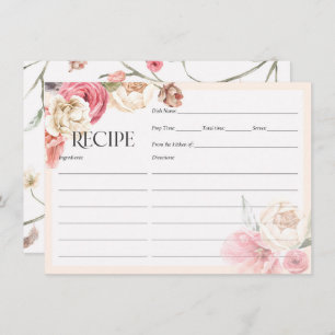 Elegante Blumengarten Brautparty Rezept Karten