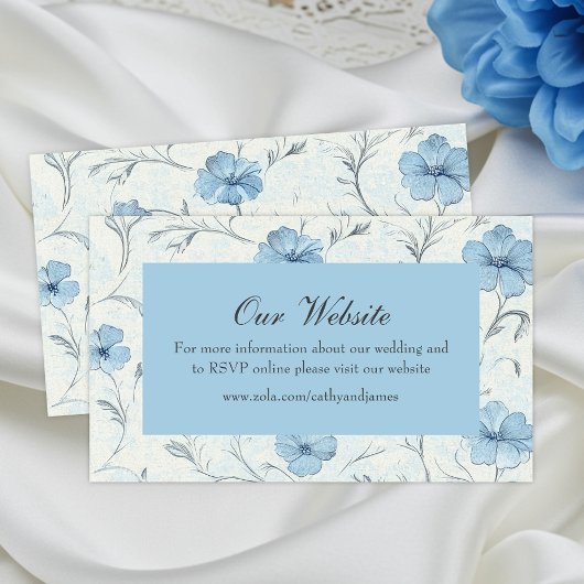 Elegante Blumengarten Hochzeitswebsite Begleitkarte