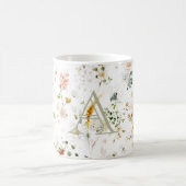 Elegante Blumengarten Monogram Coffee Tasse (Mittel)