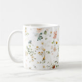 Elegante Blumengarten-Monogramm-Kaffeetasse Kaffeetasse (Links)