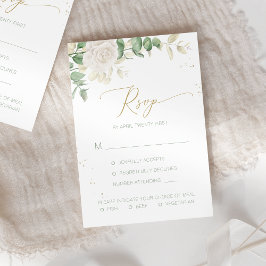 Elegante Blumengärten RSVP Karte