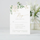 Elegante Blumengärten RSVP Karte (Stehend Vorderseite)