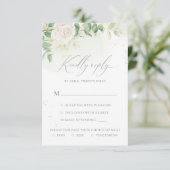 Elegante Blumengärten RSVP Karte (Stehend Vorderseite)