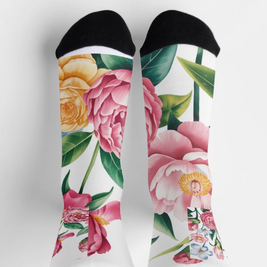 Elegante Blumengärten Socken (Oben)