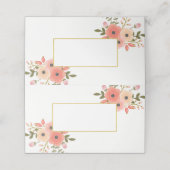 Elegante, blumengedeckte Hochzeiten Platzkarte (Außenseite Aufgefaltet)
