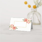 Elegante, blumengedeckte Hochzeiten Platzkarte (Vorderseite)