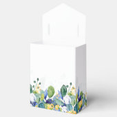 Elegante, blumengelbe, weiße Hochzeit Geschenkschachtel (Geöffnet)