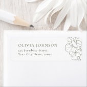 Elegante, blumengesäumte Rücksendeadresse (Insitu)