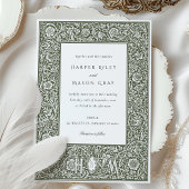 Elegante blumengeschichtliche Einladung in den Erd