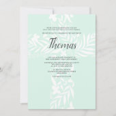 Elegante, blumengeschmückte christliche Kreuzminzg Einladung (Vorderseite)