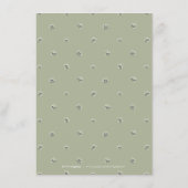 Elegante, blumengeschmückte Hochzeitsunterkünfte Begleitkarte (Rückseite)