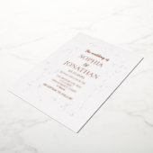 Elegante blumengeschmückte Rose Folieneinladung (Gedreht)