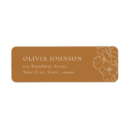 Elegante, blumengeschmückte Rücksendeadresse