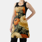 Elegante blumengeschmückte Schürze (Rost, Creme, S (InSitu)