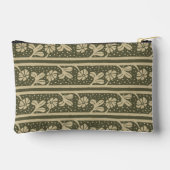 Elegante, blumengeschmückte Streifen in Beige und  Zubehörtasche (Rückseite)