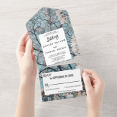 Elegante, blumengeschmückte Umgebung All In One Einladung (Abreißen)