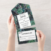 Elegante, blumengeschmückte Umgebung All In One Einladung (Abreißen)