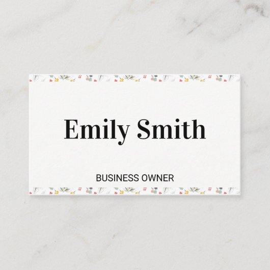 Elegante Blumengestelle Visitenkarte (Vorderseite)