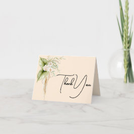 Elegante Blumengrenze Dankeskarte