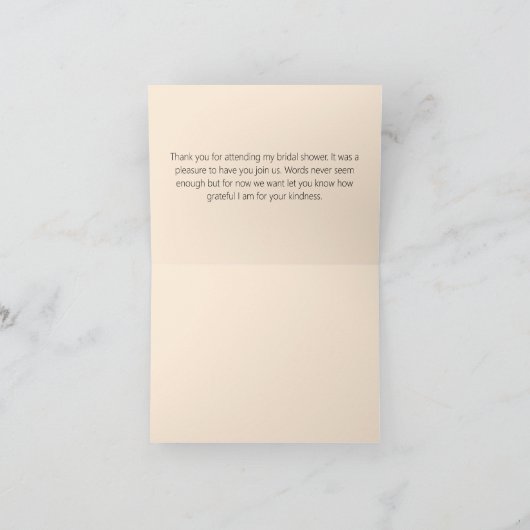 Elegante Blumengrenze Dankeskarte (Innenseite)