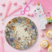 Elegante Blumengrenze Pappteller (Party)