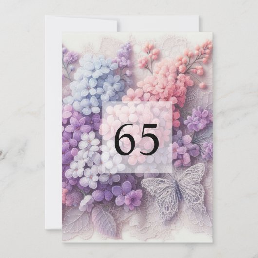 Elegante Blumengrün Aquarell Geburtstagsparty Einladung (Vorderseite)