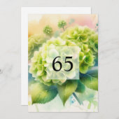 Elegante Blumengrün Aquarell Geburtstagsparty Einladung (Vorne/Hinten)