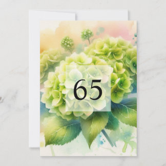 Elegante Blumengrün Aquarell Geburtstagsparty Einladung