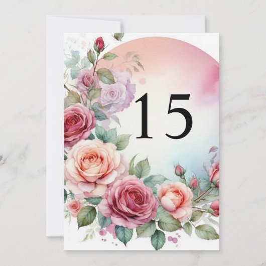 Elegante Blumengrün Aquarell Geburtstagsparty Einladung (Vorderseite)