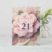 Elegante Blumengrün Aquarell Geburtstagsparty Einladung (Stehend Vorderseite)