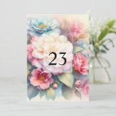 Elegante Blumengrün Aquarell Geburtstagsparty Einladung (Stehend Vorderseite)