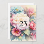 Elegante Blumengrün Aquarell Geburtstagsparty Einladung (Vorne/Hinten)