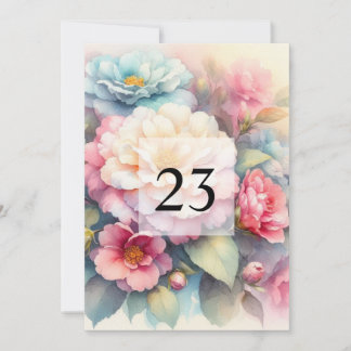 Elegante Blumengrün Aquarell Geburtstagsparty Einladung